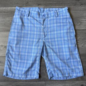 PING Men’s SensorCool Light Blue and White Plaid‎ Golf Shorts - Size 30